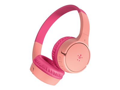 Belkin SoundForm Mini Headphones with mic on-ear wired 3.5 mm jack pink image