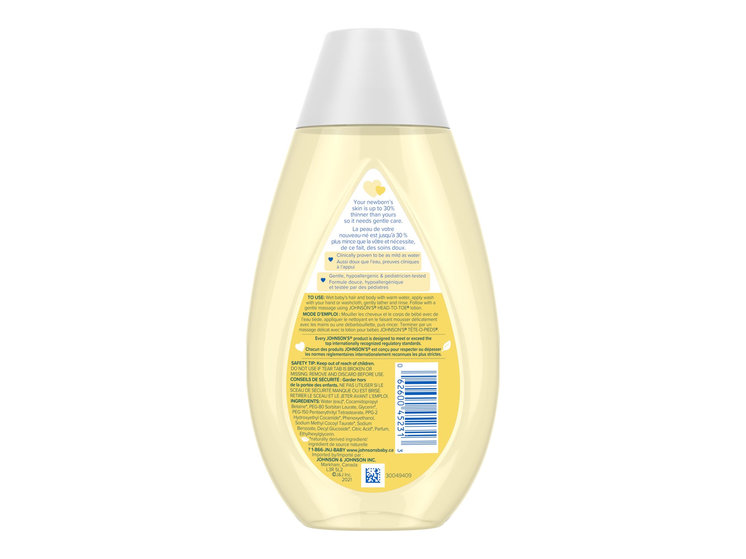 Johnson's Head-To-Toe Baby Body Wash / Shampoo - 400ml