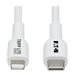 Eaton Tripp Lite Series Safe-IT USB-C to Lightning Sync/Charge Antibacterial Cable (M/M), MFi Certified, White, 1 m (3.3 ft.)