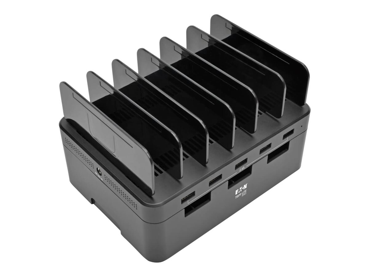 Tripp Lite 5-Port USB Fast Charging Station Hub with Built-In Device Storage, 12V 4A (48W) USB Charger Output