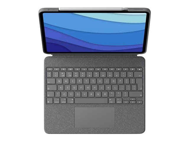 Logitech Combo Touch Keyboard And Folio Case With Trackpad Qwerty Uk Oxford Grey Input Device