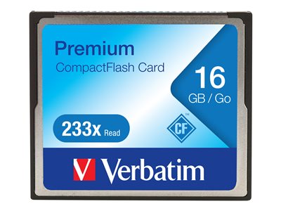 Verbatim Premium Flash memory card 16 GB 133x/233x CompactFlash