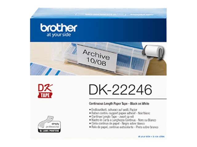 Brother DK-22246 - Papier - Schwarz auf Wei? - Rolle (10,3 cm x 30,48 m) 1 Rolle(n) Endlosetiketten - f?r Brother QL-1050, QL-1060N, QL-1100