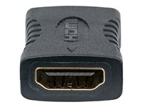 Manhattan HDMI Coupler, 4K@60Hz (Premium High Speed), Female to Female, Straight Connection, Black, Ultra HD 4k x 2k, Fully Shielded, Gold Plated Contacts, Lifetime Warranty, Polybag HDMI-kobling