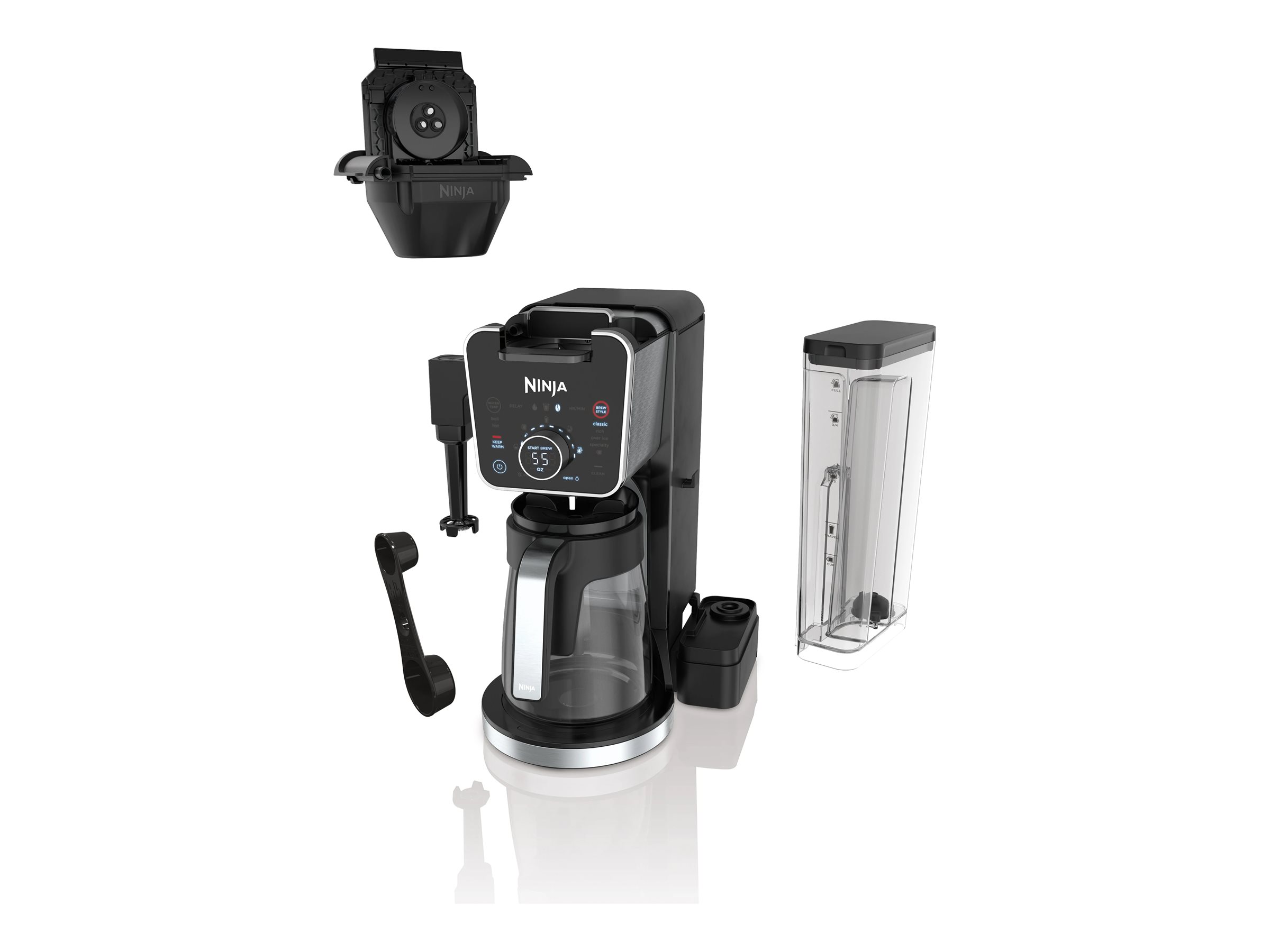 Ninja DualBrew Pro Coffee Machine with Drip Coffee Maker and Milk Frother - CFP301C