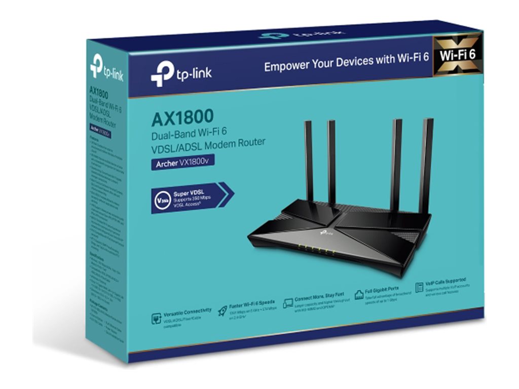 TP-Link Archer VX1800v V1 - bezdrátový router - DSL modem - Wi-Fi 6 - 3G, 4G - desktop – foto 4