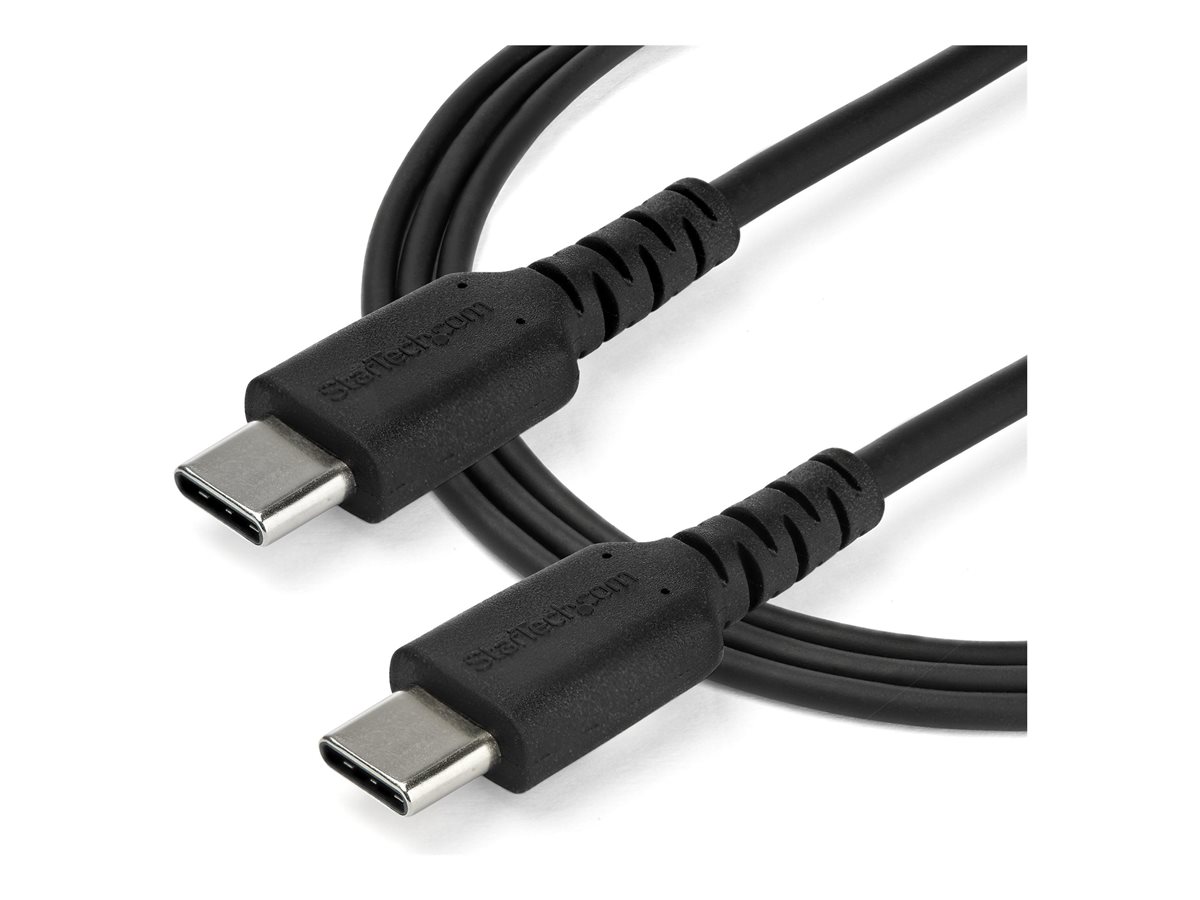 StarTech.com 2m USB C Charging Cable, Durable Fast Charge & Sync USB 2.0 Type C to USB C Laptop Charger Cord, TPE Jacket Aramid Fiber M/M 60W Black, Samsung S10, S20 iPad Pro MS Surface - Heavy Duty and Rugged - USB kabel typ C - USB-C do USB-C - 2 m – foto 2