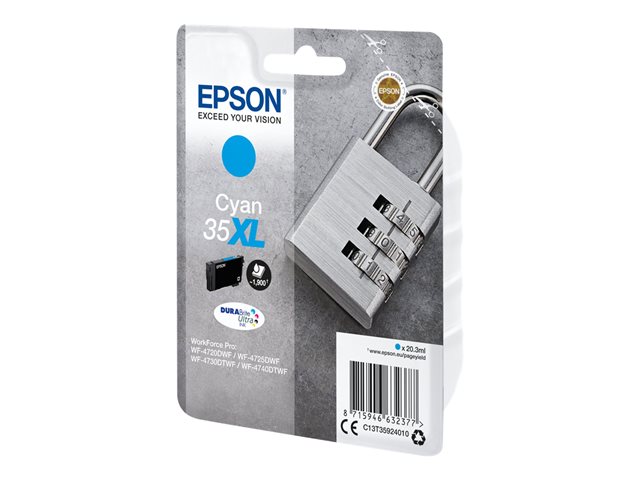Image of Epson 35XL - XL - cyan - original - ink cartridge
