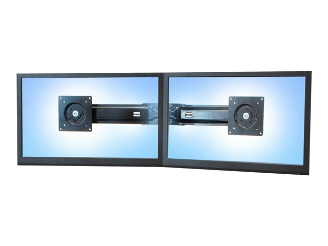 Ergotron - Mounting kit (handle, dual monitor mount) - for 2 LCD displays - black 