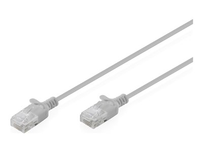 DIGITUS Patchkabel CAT 6 U-UTP Slim 0,3m Grau 10 Stück