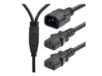 StarTech.com 6ft (1.8m) Power Cord Splitter, IEC 60320 C14 to 2x IEC 60320 C13 AC Power Cable Splitter, 10A 250V, 18AWG, Computer Power Cord Splitter, PC Power Supply Cable - UL Listed Components (8723-8600-POWER-CORD)