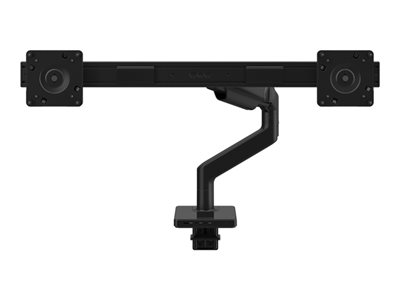 Humanscale M8.1 - Mounting kit (dual bracket, 2 VESA adapters (black), desk clamp base, angled / dynamic link)
