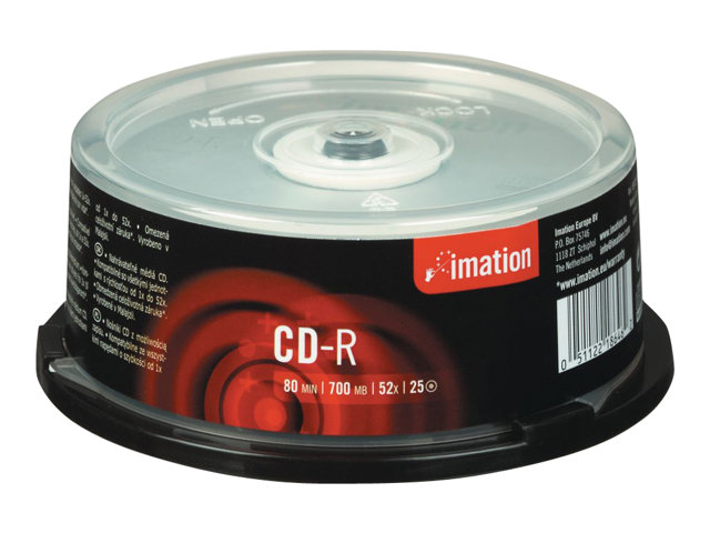 Image of Imation - CD-R x 25 - 700 MB - storage media