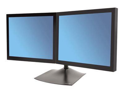 Ergotron DS100 Stand horizontal for 2 LCD displays aluminum, steel black 
