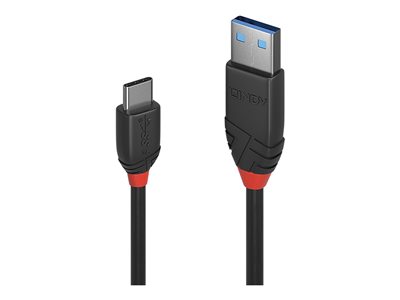 C ble USB 3.2 type A vers C, 10Gbit/s, Black Line, 0.15m