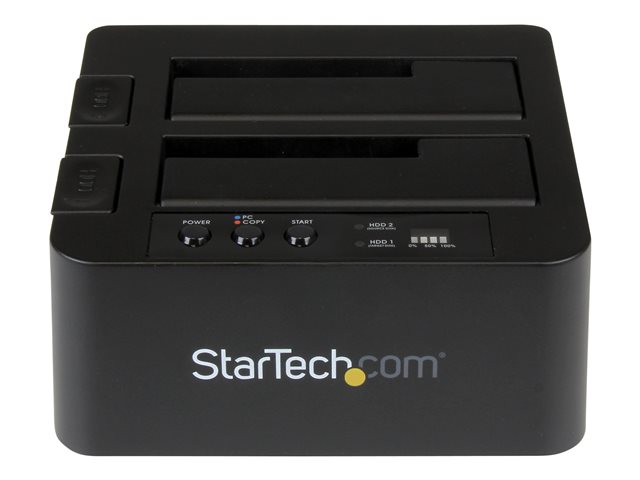 StarTech.com Standalone Hard Drive Duplicator, Dual Bay HDDSSD ClonerCopier, USB 3.1 (10 Gbps) to SATA III (6Gbps) HDDSSD Docking Station, Hard Disk Duplicator Dock - Hard Drive Cloner