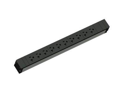 Legrand Rack PDU, Basic, 1U, 16A, 120V, (10) 5-20R, 5-20P Cord