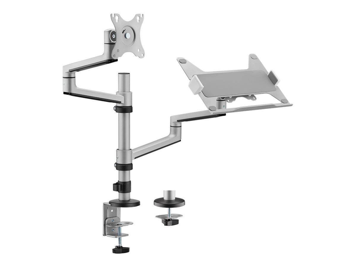 Lumi LDT72 Series mounting kit, articulating, for monitor / notebook, premium, matt silver