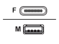 AddOn - Câble USB - 24 pin USB-C (F) pour USB (M) - USB 3.0 