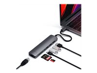 Satechi USB-C Slim Multi-Port with Ethernet Adapter - Space Grey - ST-UCSMA3M