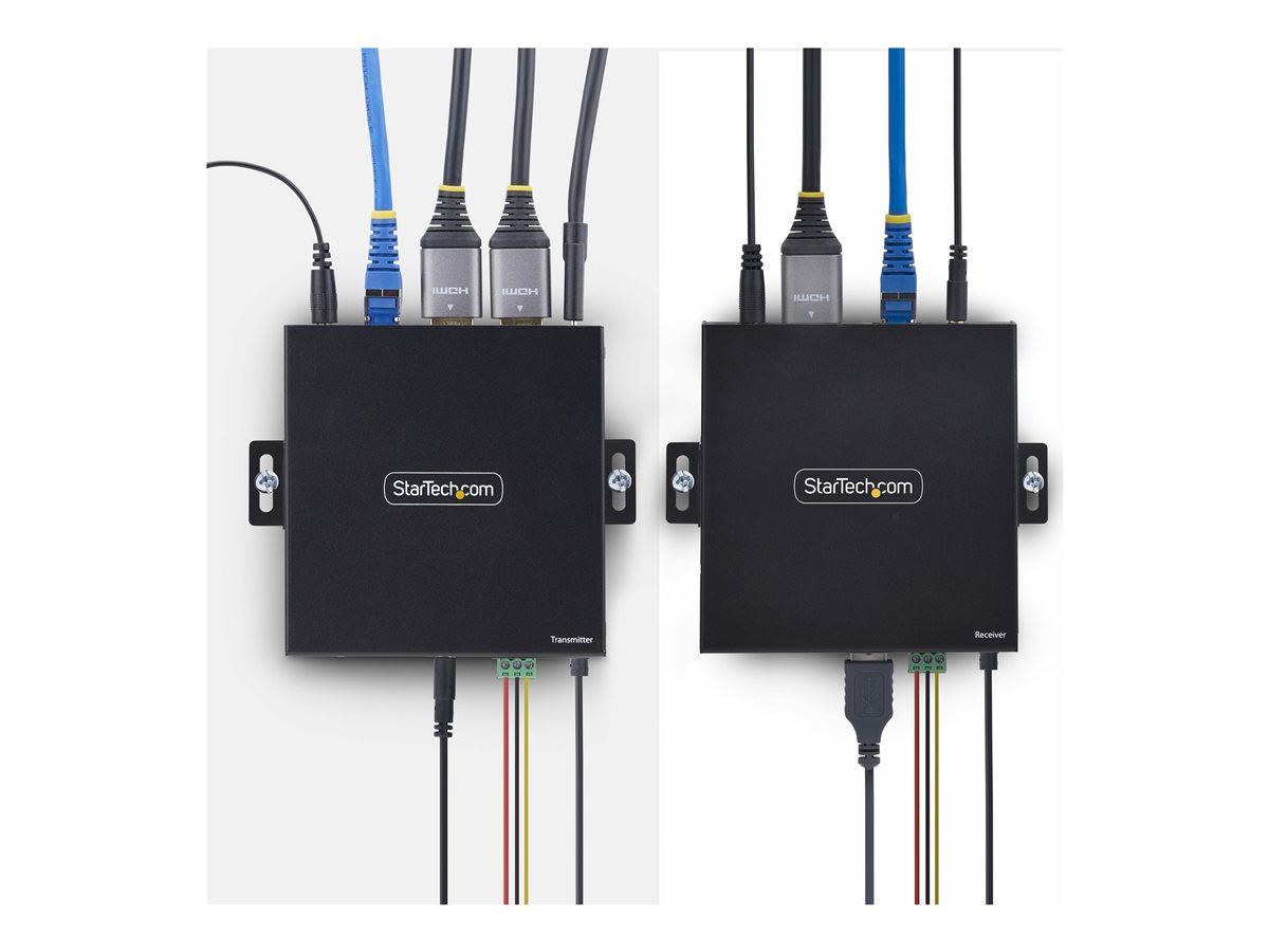 StarTech.com HDMI KVM Extender Over IP Network, 4K 60Hz, Driverless - sada vysílače a přijímače - video/audio/USB extendér - HDMI – foto 4