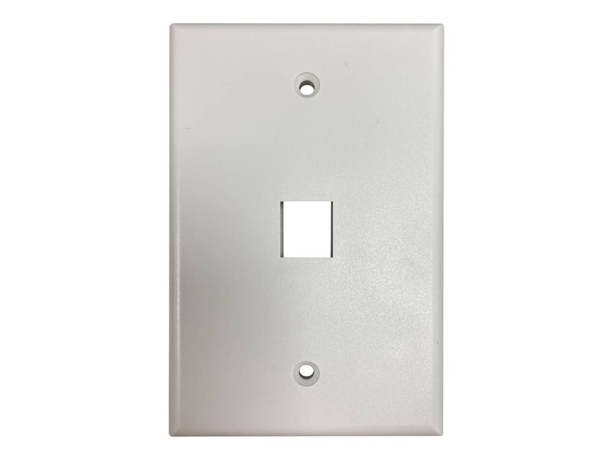 Eaton Tripp Lite Series 1-Port Single-Gang Keystone Wall Plate, Antibacterial, Ivory Matte, TAA