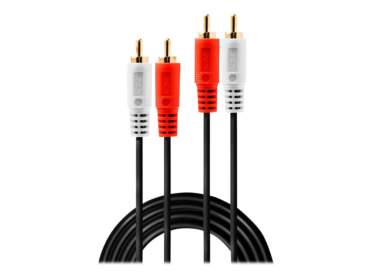 C ble audio Premium 2x RCA m le vers 2x RCA m le, 10m