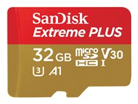 SanDisk Extreme PLUS - flash memory card - 32 GB - microSDHC UHS-I