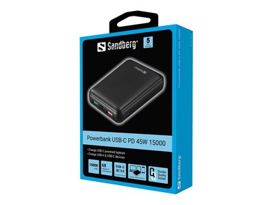 Sandberg 420-66 USB-C PD 45W Power Bank 15000mAh