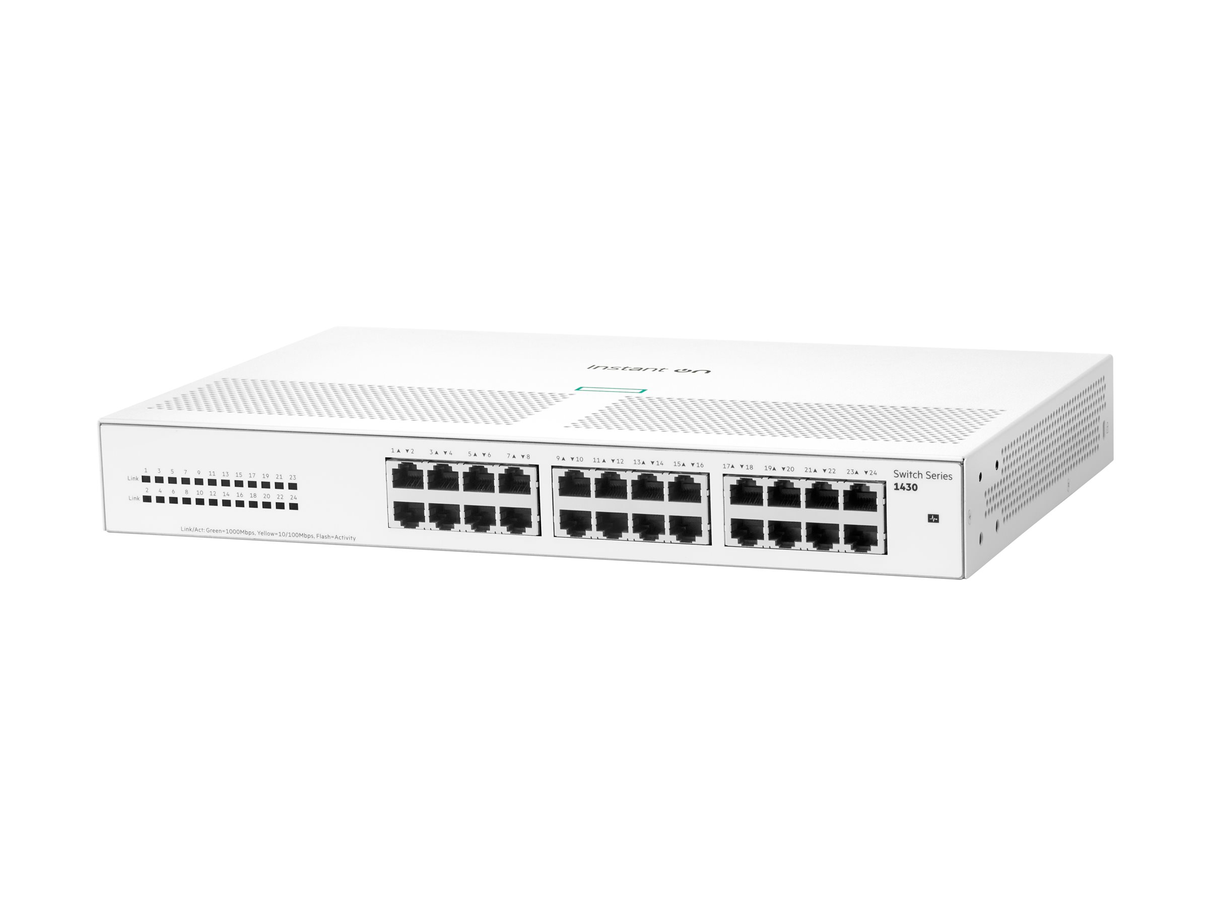 HPE Networking Instant On 1430 24G Switch switch 24 ports unmanaged Product shot Back 79000