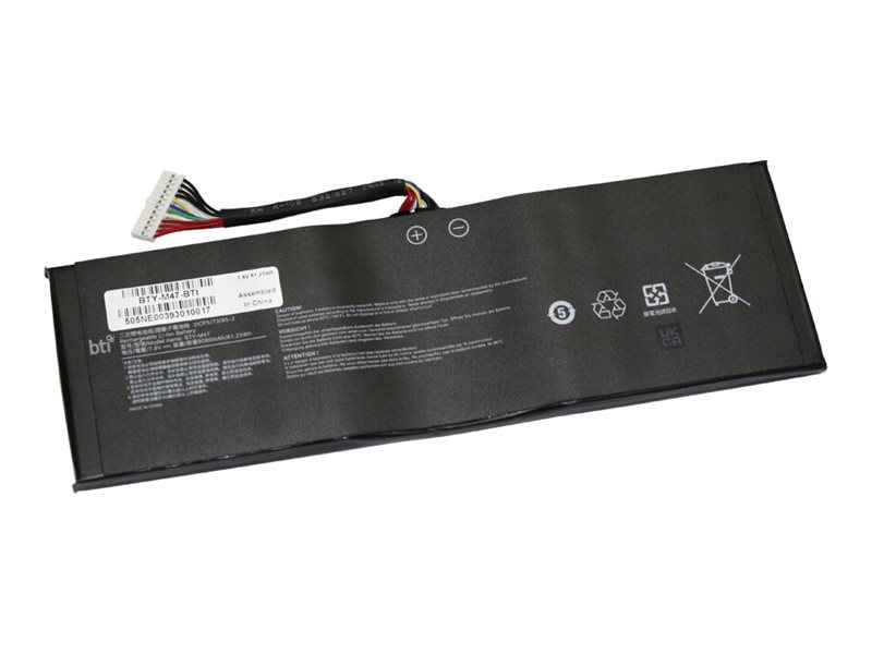 BTI - Notebook battery (equivalent to: MSI 925TA037H, MSI BTY-M47)