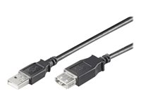 MicroConnect USB 2.0 USB forlængerkabel 3m Sort