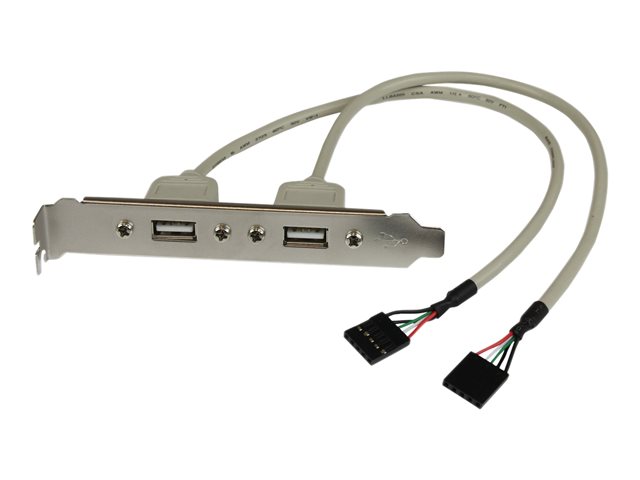 Image of StarTech.com 2 Port USB A Female Slot Plate Adapter - USB panel - USB (F) to 5 pin in-line (F) - USBPLATE - USB panel - USB to 5 pin in-line