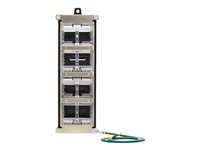 Eaton Tripp Lite Series 8-Port Metal DIN-Rail Mounting Keystone Patch Panel with Grounding, Black/Silver, TAA - patch panel - with grounding - TAA Compliant