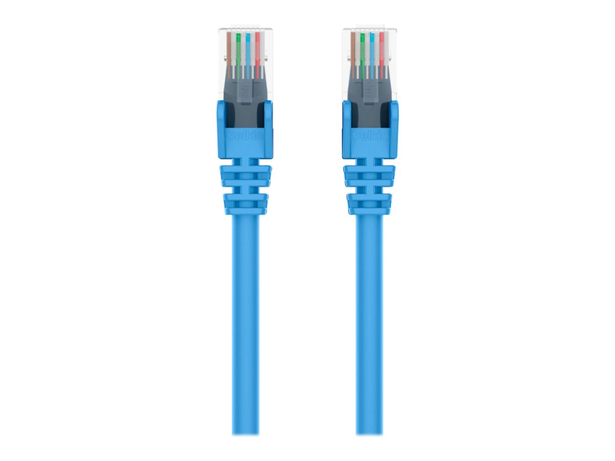 Belkin 3ft CAT5e Ethernet Patch Cable Snagless, RJ45, M/M, Blue