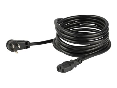 StarTech 10ft (3m) Computer Power Cord, Right Angle NEMA 5-15P to C13 Power Cord, 10A 125V, 18AWG, Replacement AC Power Cord, Monitor Power Cable, NEMA 5-15P to IEC60320 C13 Power Cord