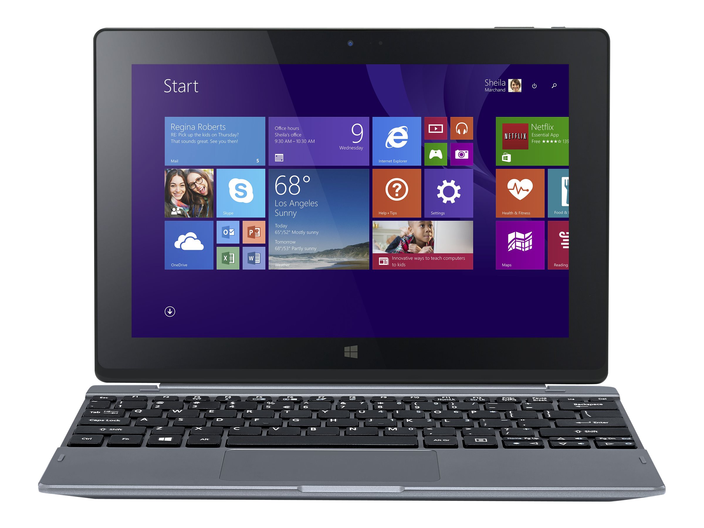 2 in 1 PC Acer One 10 S1002 Case,Mama Mouth PU Leather Folio Stand Cover for 10.1