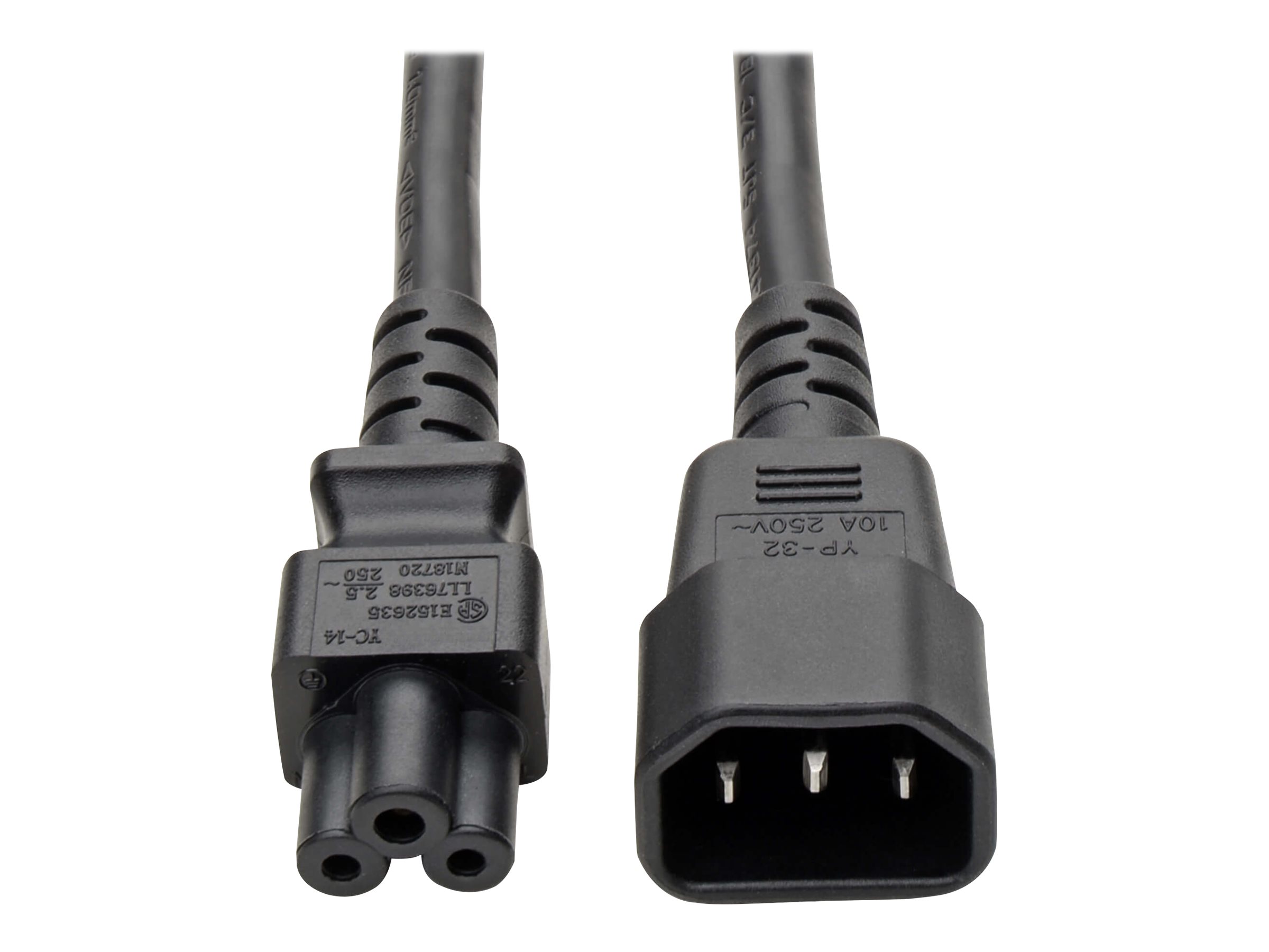 Tripp Lite 6ft Laptop Power Cord Adapter Cable C14 to C5 2.5A 18AWG 6'
