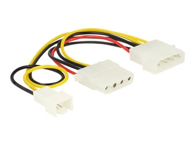 DELOCK Stromkabel Molex 4Pin -> Molex 4pin +3Pin Lüfter Stromkabel
