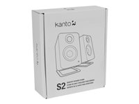 Supports D'enceintes Kanto S2W - Inclinaison 16° - Réduction Vibrations - Blanc - Pour Bureau