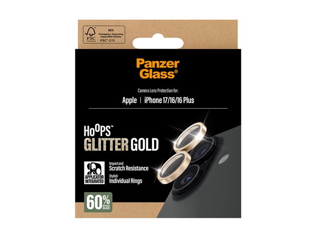 PanzerGlass Hoops Apple iPhone 17/16/16 Plus třpytivě zlaté – foto 7
