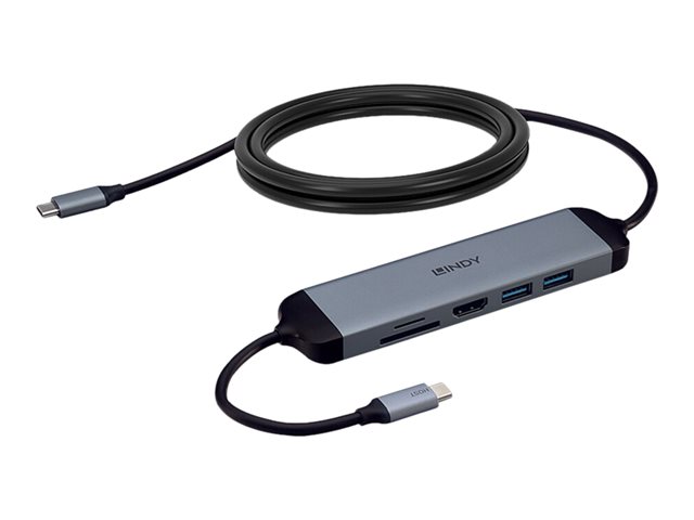 Image of LINDY USB 3.2 Type C Laptop Micro Dock with 1.4m USB PD Charging Cable - docking station - USB-C 3.2 - HDMI