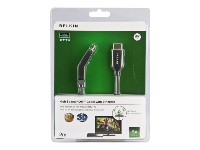 Image of Belkin High Speed HDMI Cable with Ethernet - HDMI cable with Ethernet - 2 m