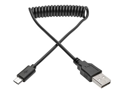 Tripp Lite 6ft USB 2.0 Hi-Speed A to Micro-B-USB Cable Coiled M/M 6'