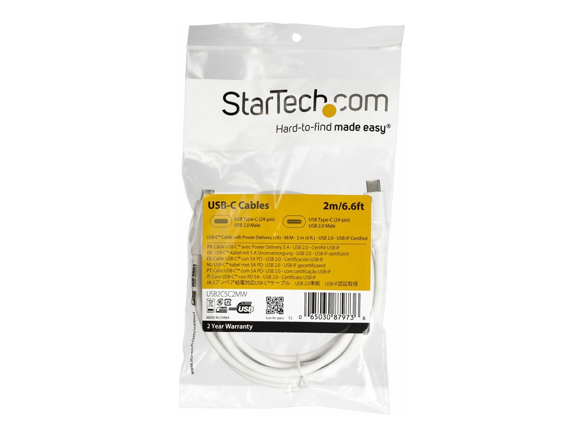 STARTECH Cable USB-C w/5A PD - USB 2.0 - 2m 6ft – foto 2