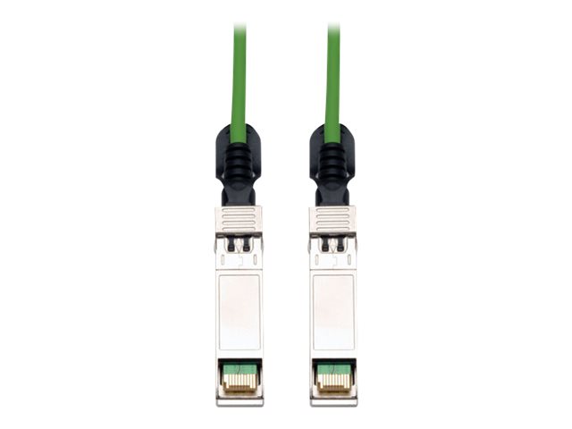 Eaton Tripp Lite Series SFP+ 10Gbase-CU Passive Twinax Copper Cable, SFP-H10GB-CU3M Compatible, Green, 3M (9.84 ft.)