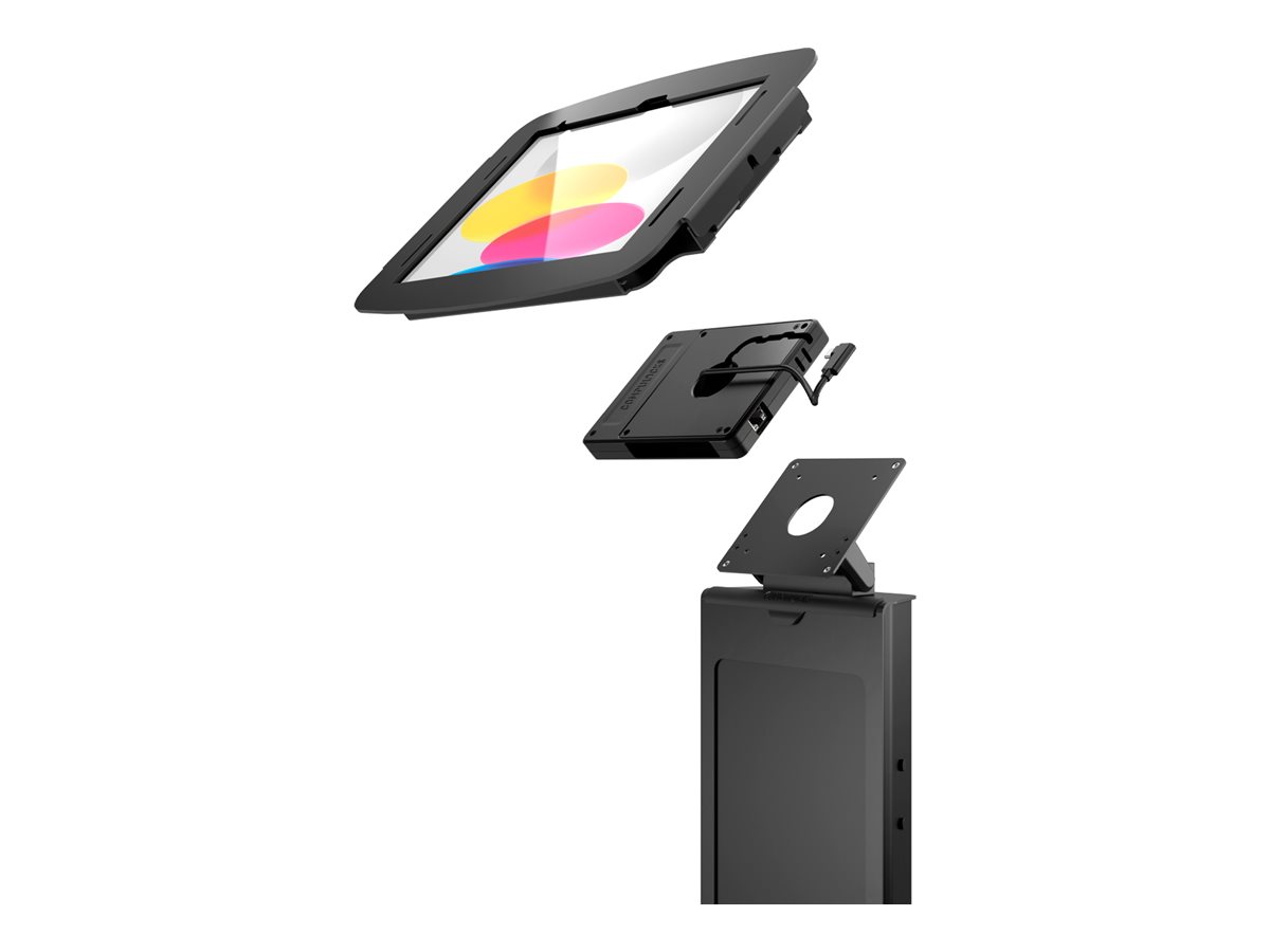 Compulocks iPad 10th-11th (A16) Gen Space Enclosure Brandable Floor Stand Plus Hub Black