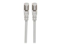 Intellinet Network Patch Cable, Cat6A, 1.5m, Grey, Copper, S/FTP, LSOH / LSZH, PVC, RJ45, Gold Plated Contacts, Snagless, Boo