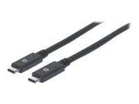 Manhattan USB 3.1 Gen 1 USB Type-C kabel 2m Sort