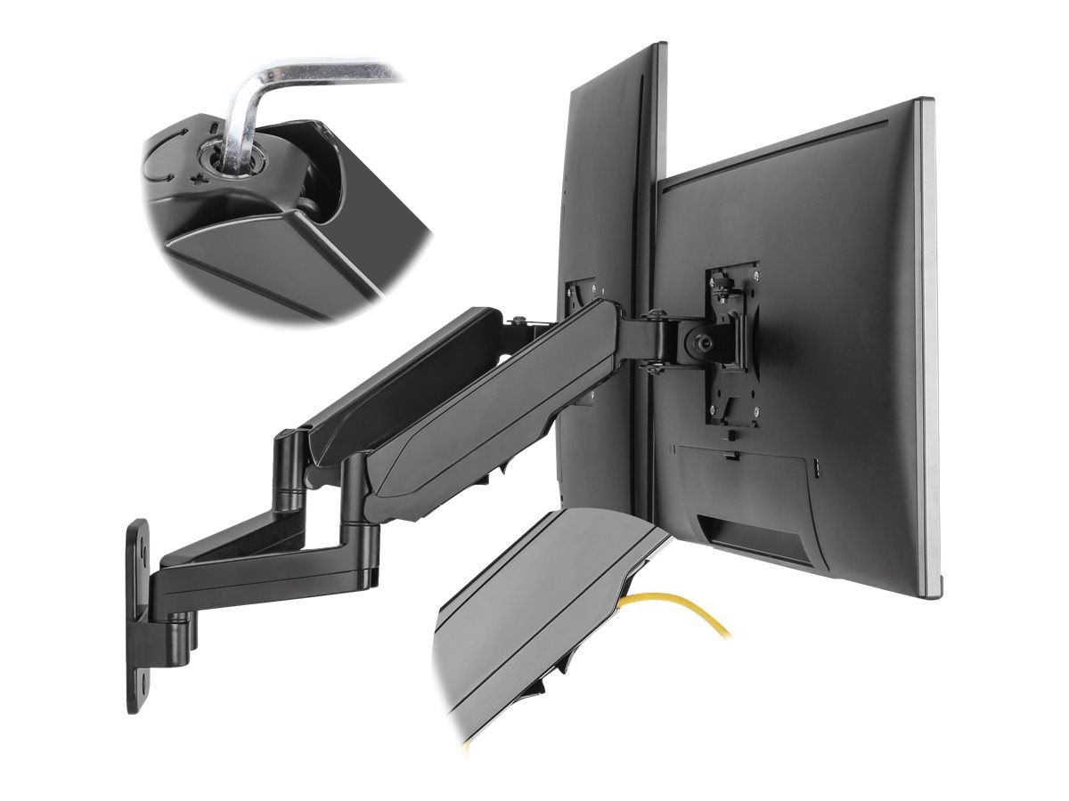 SIIG High Premium Aluminum Gas Spring Wall Mount - Dual Monitor - Thumbnail 4